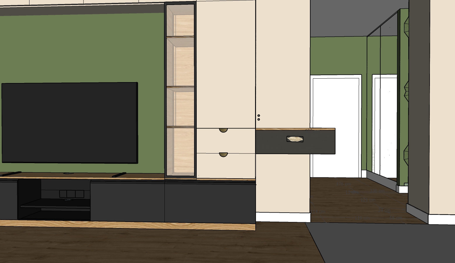 włączniki nad szufladką